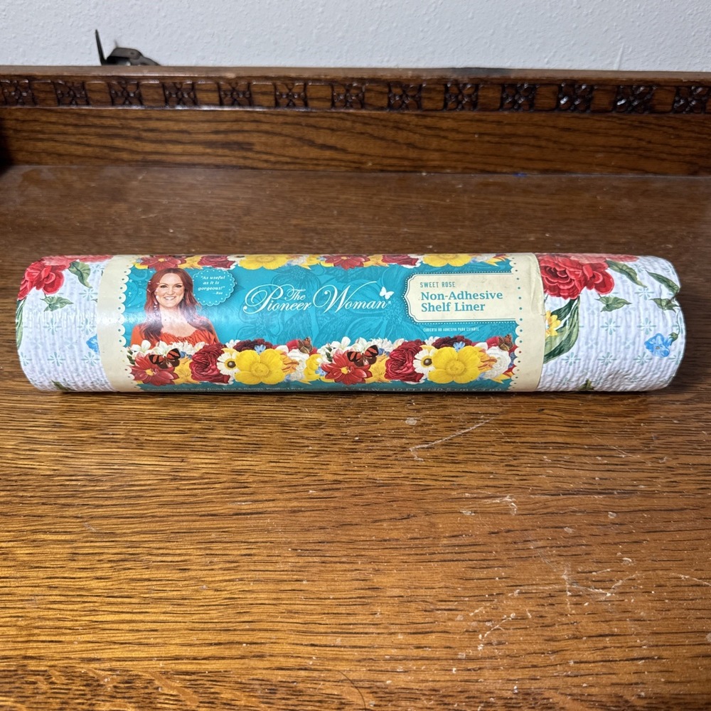 The Pioneer Woman Non-Adhesive 12" x 10' Shelf Liner SWEET ROSE Pattern New